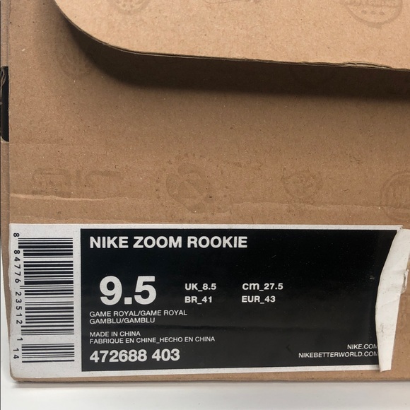 Nike Zoom Rookie 2012 Memphis Blues Royal Blue 472688-403 Men’s Shoes - Size 9.5 main image 6